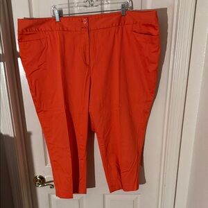 Lane Bryant Bright Orange Cropped Pants